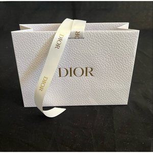 Dior Shopping Bag Paper Reusable White 5.5" x 7.5" x 3"